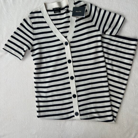 BRAND NEW Massimo Dutti Striped Midi Dress - Picture 3 of 3